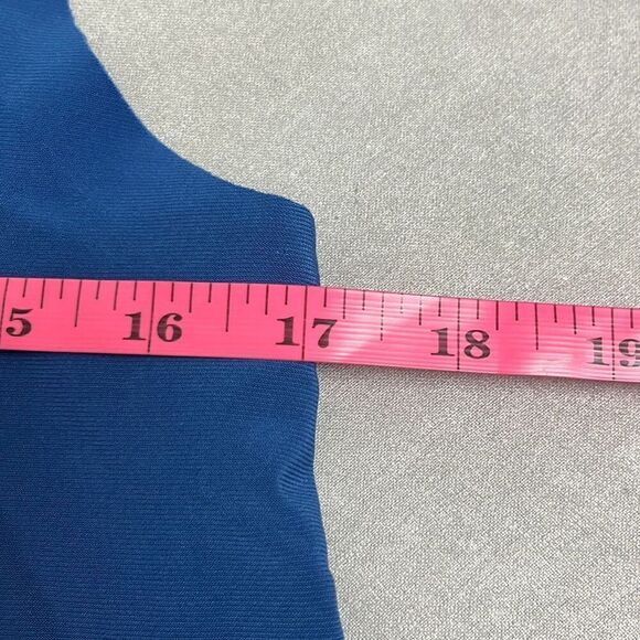 Norma Kamali Cobalt Blue Drop Waist Sleeveless Mini Dress XS Workwear Minimalist - Picture 10 of 13